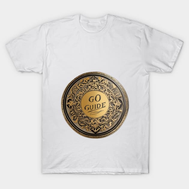 Elegant Golden Embossed Guide Emblem No. 852 T-Shirt by cornelliusy